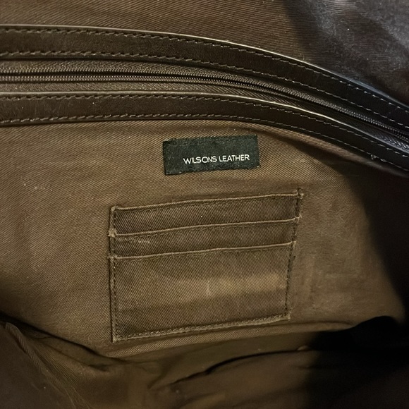 Wilsons Leather deerskin work bag with organizer pockets - Picture 4 of 9